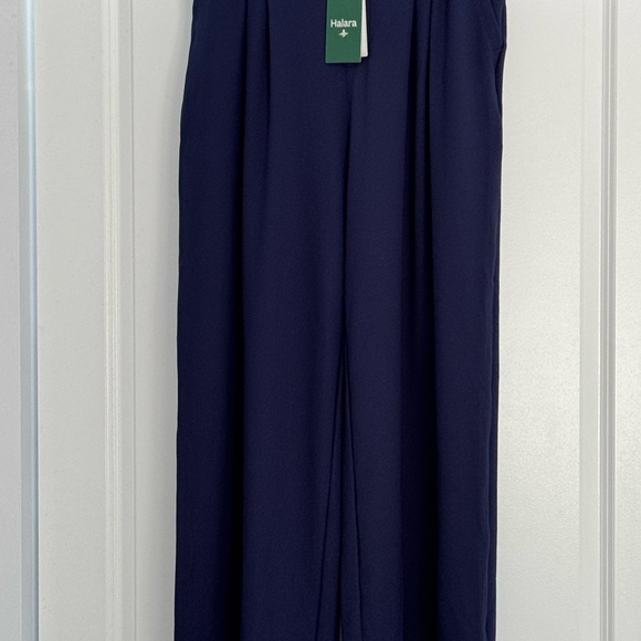 HALARA Deep Blue Ribbed Pants - Picture 1 of 5